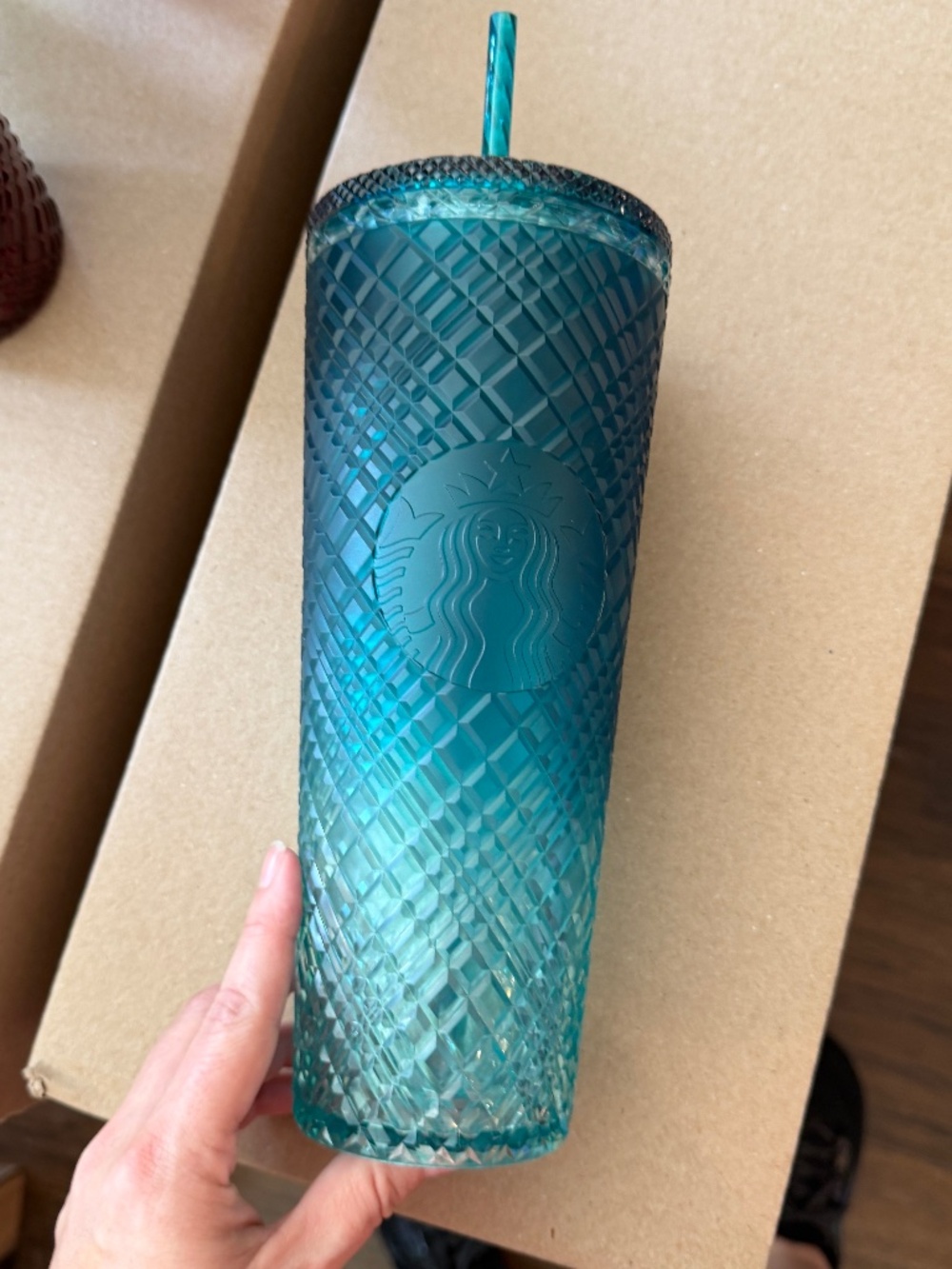 Matte Ombre Teal Starbucks Tumbler